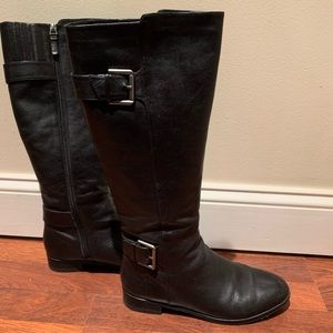 Leather High Black Boot